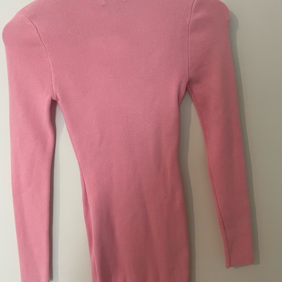 Fashion Nova Barbie Pink Knit Dress Mock Neck - Picture 6 of 11